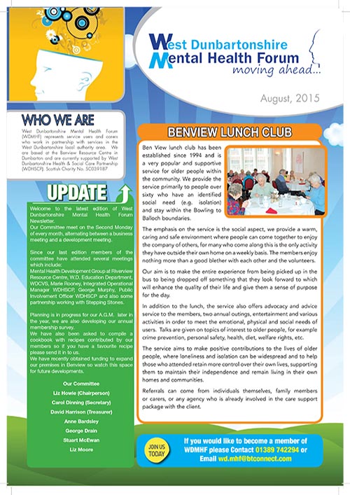 WDMHF Newsletter August 2015