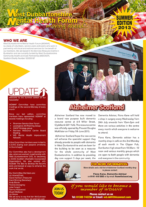 WDMHF Newsletter Summer 2013