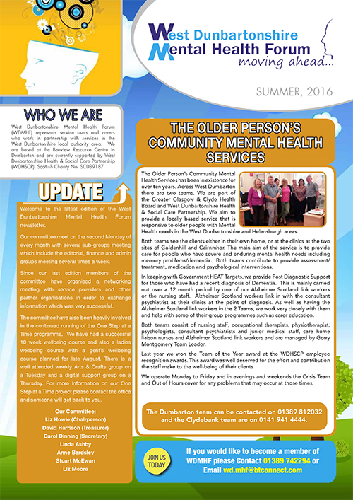 WDMHF Newsletter Summer 2016