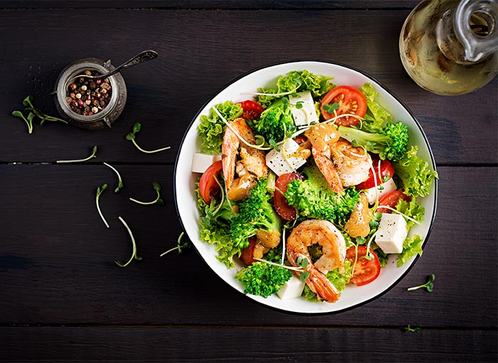 Prawn Salad with Chilli Dressing